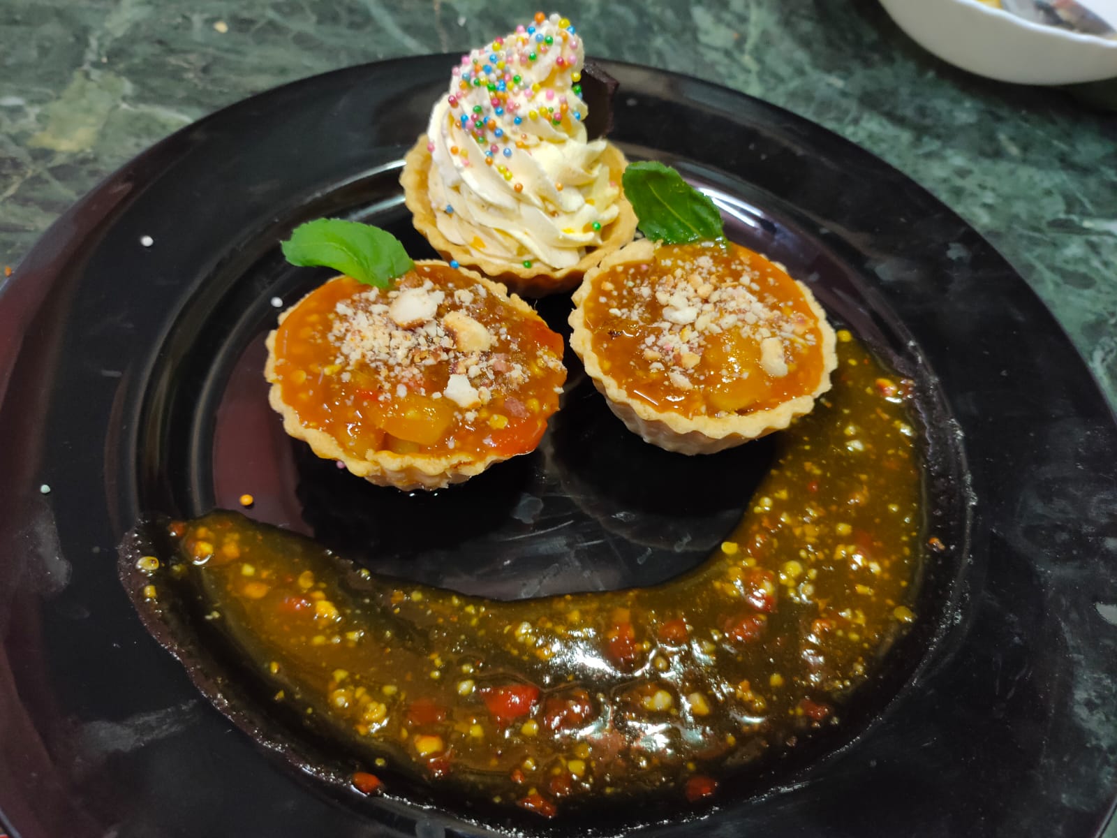 Sweet and Sour Palm tart mousse
